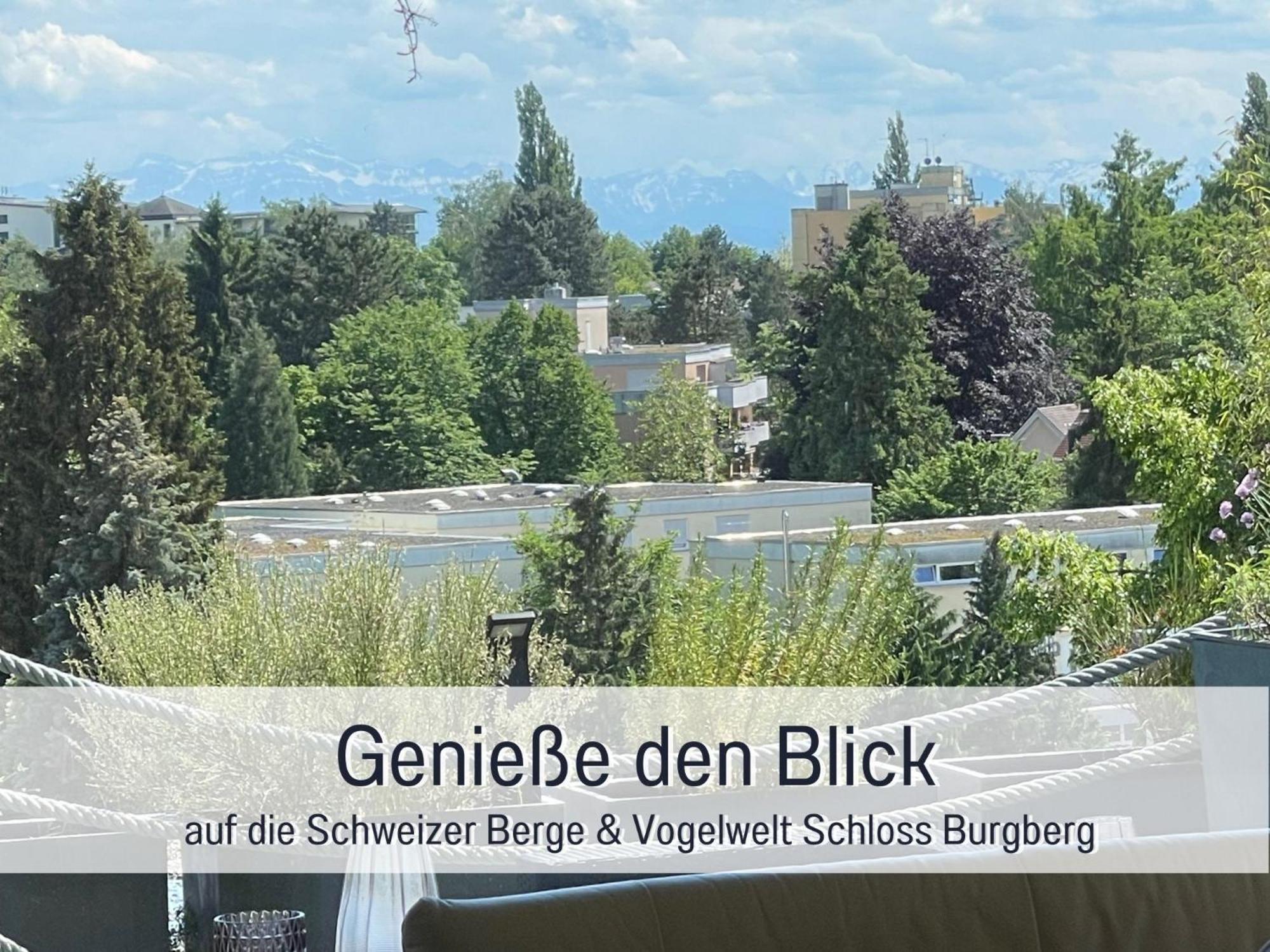 Penthouse - 3 Schlafzimmer- Sonnige Dachterrasse -Whirlpool & Alpenblick - Perfekt Fuer Romantik Oder Familienurlaub Mit Kind, Hund Willkommen - By Ferienwohnenamsee - Uberlingen Exterior foto